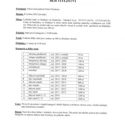 Propozice Studenec 8.5.2025